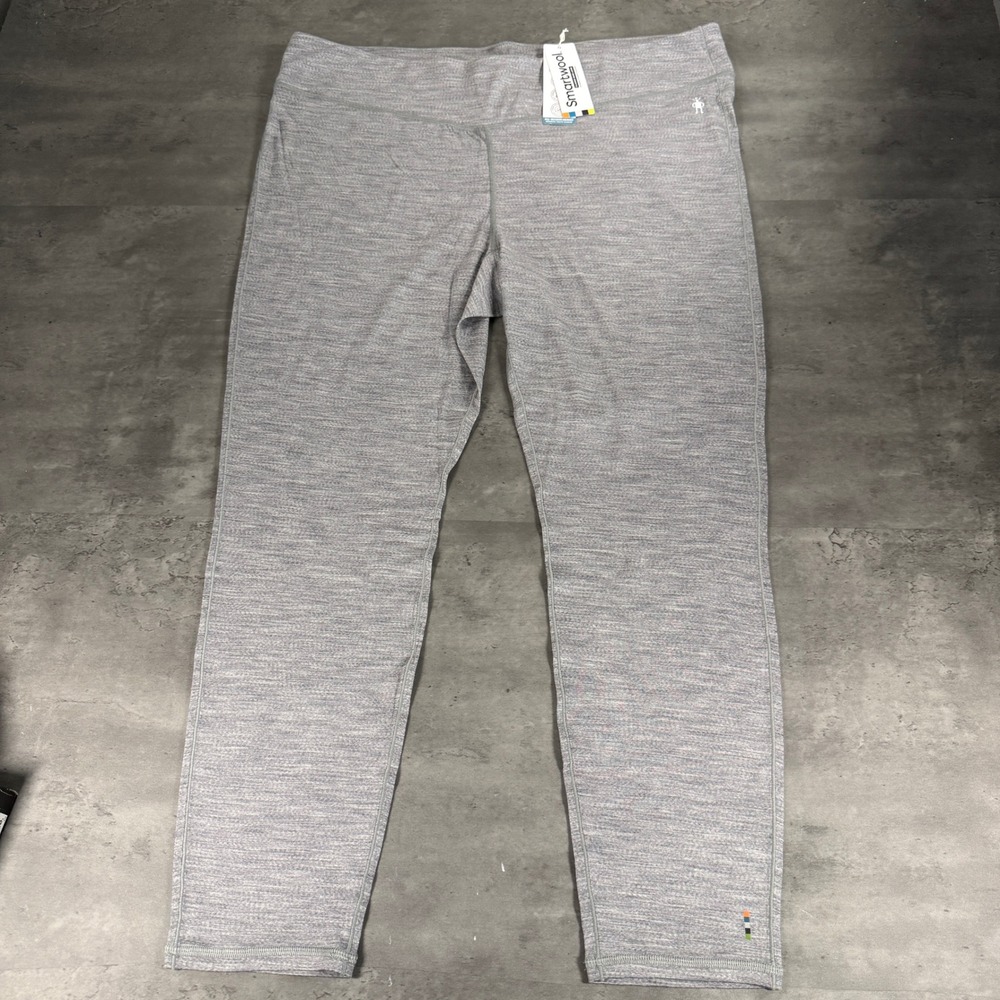 Smartwool Leggings Womens 2X Gray Merino Wool Classic Base Layer Bottoms New